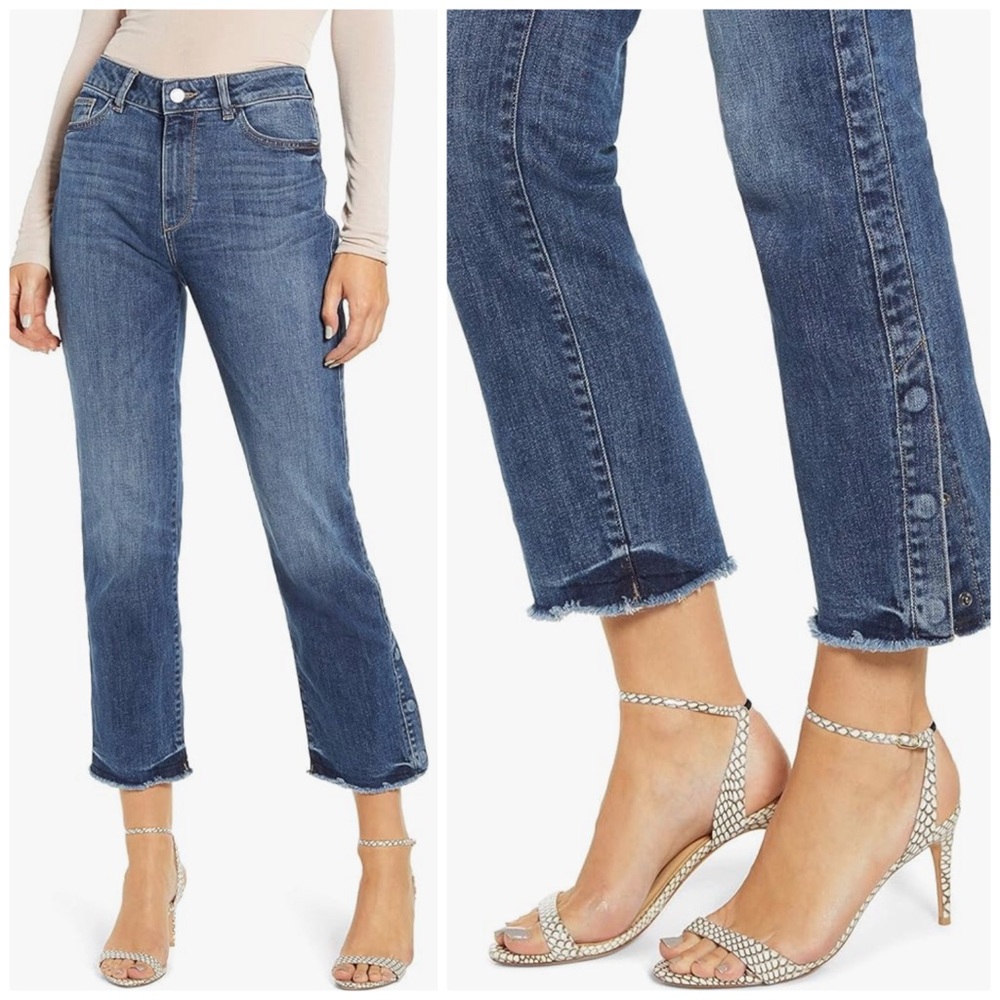 DL1961 Mara Ankle High Rise Straight Alva Instasculpt Vintage Denim Jeans Sz 26